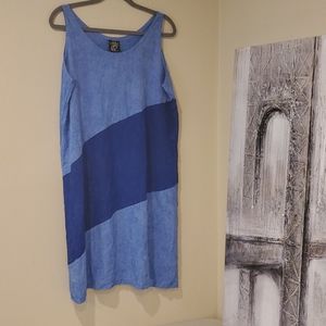 Coco International Blue Color Sleeveless D…
